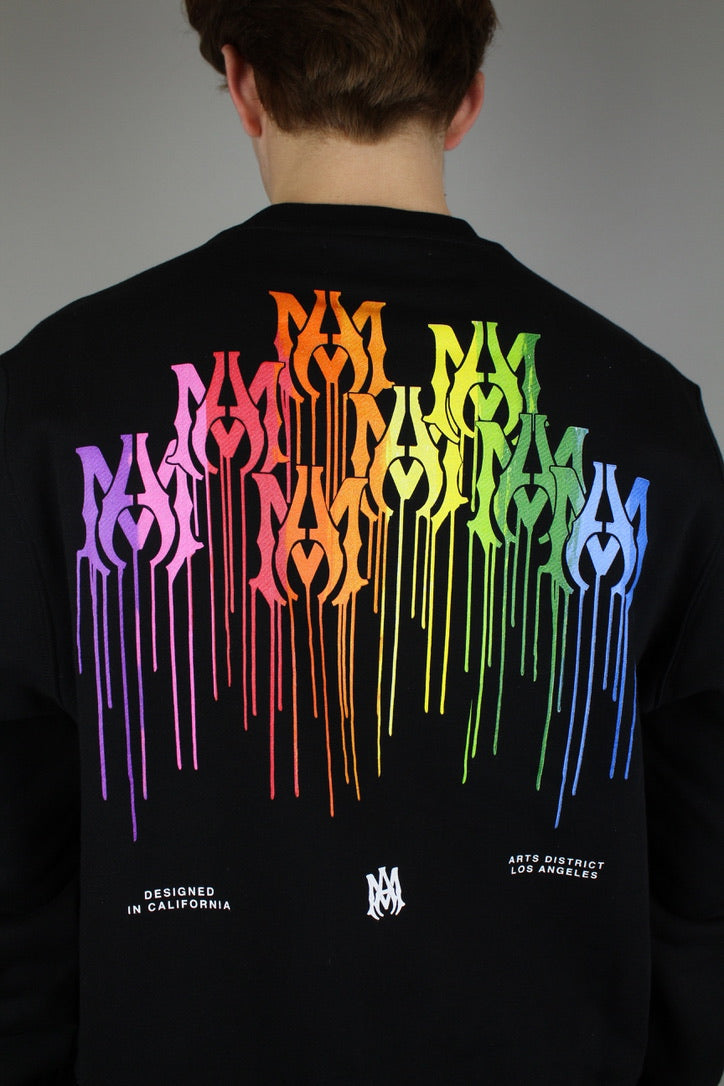 Amiri MA Drip Collage Crewneck 'Black'