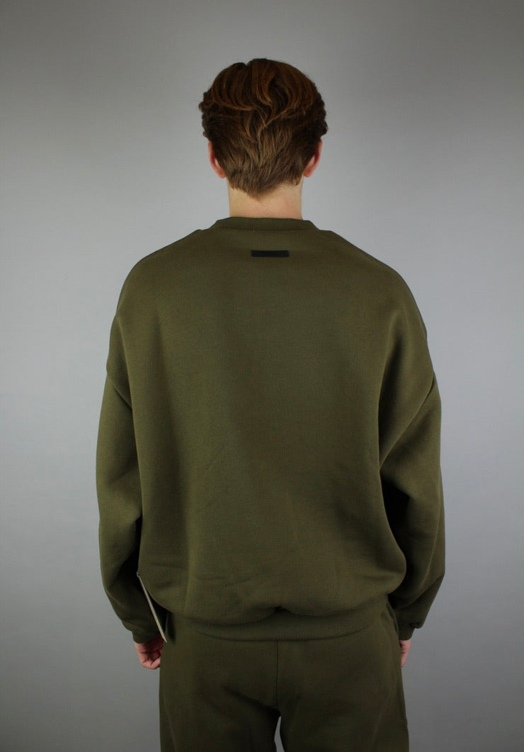 Fear of God Essentials Fleece Crewneck 'Olive'