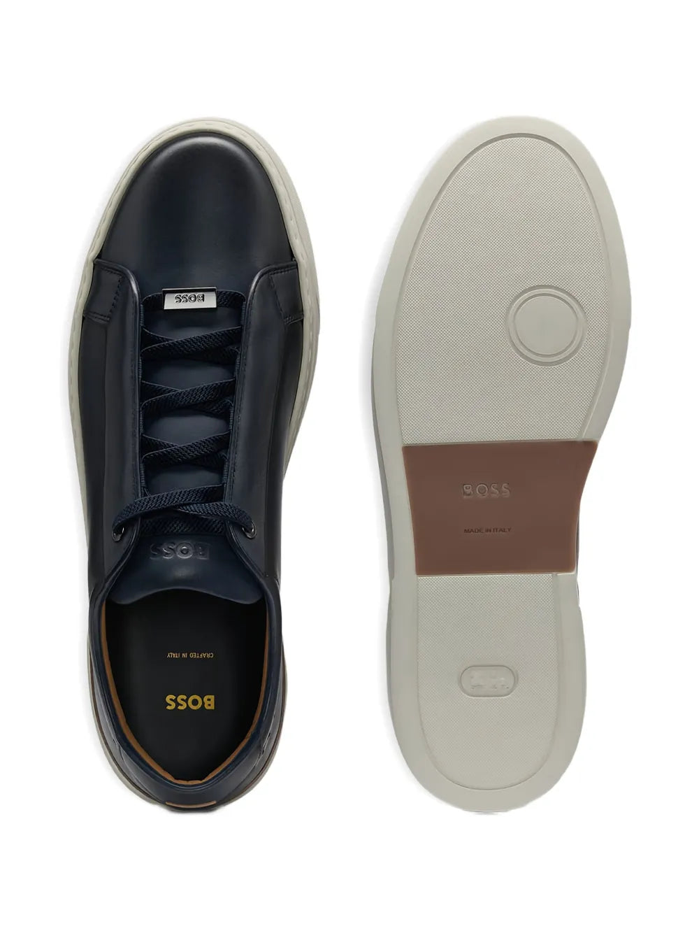 Boss Gary Leather Lace-Up Sneakers