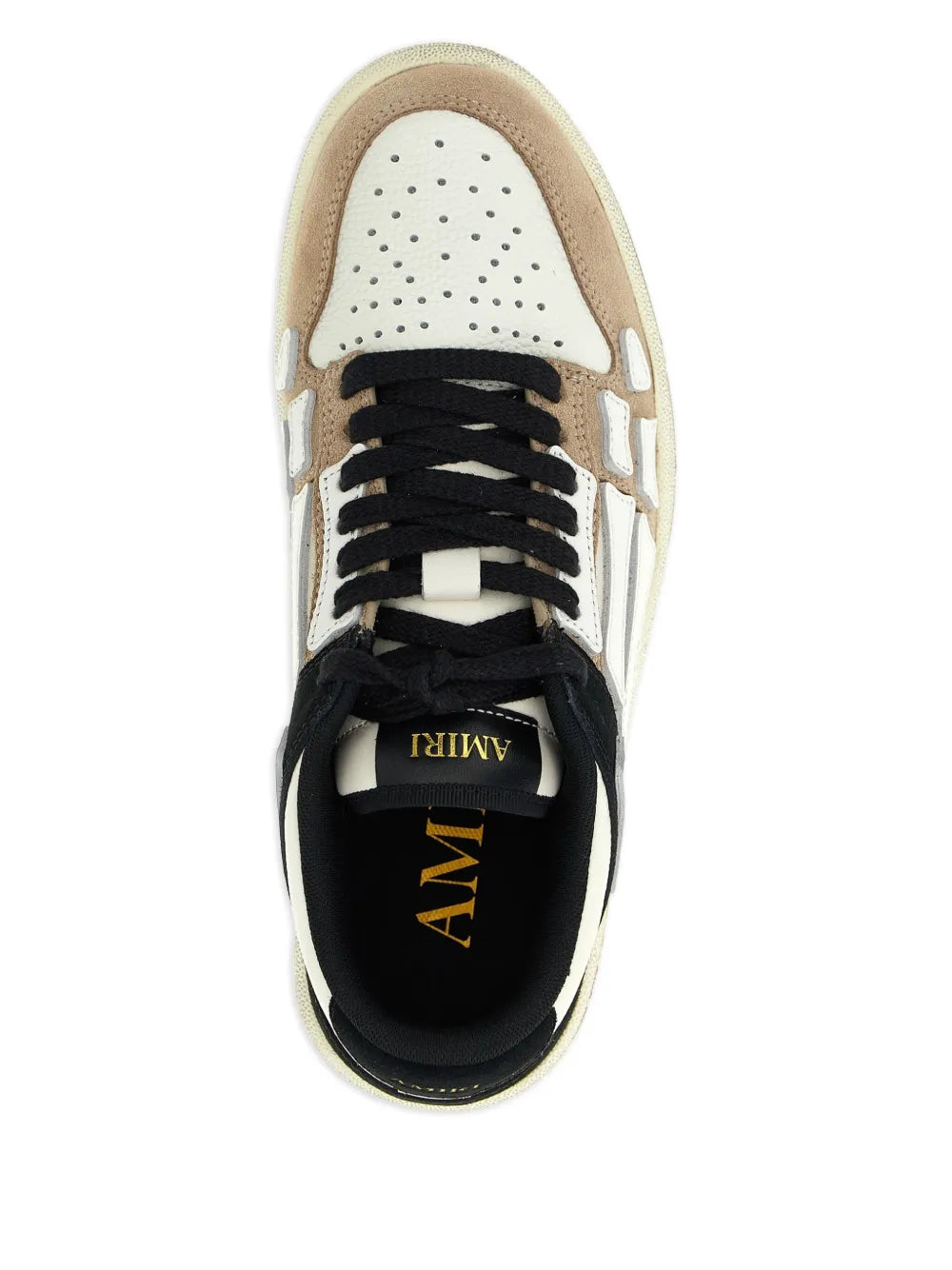 Amiri Distressed Skel Leather Sneakers