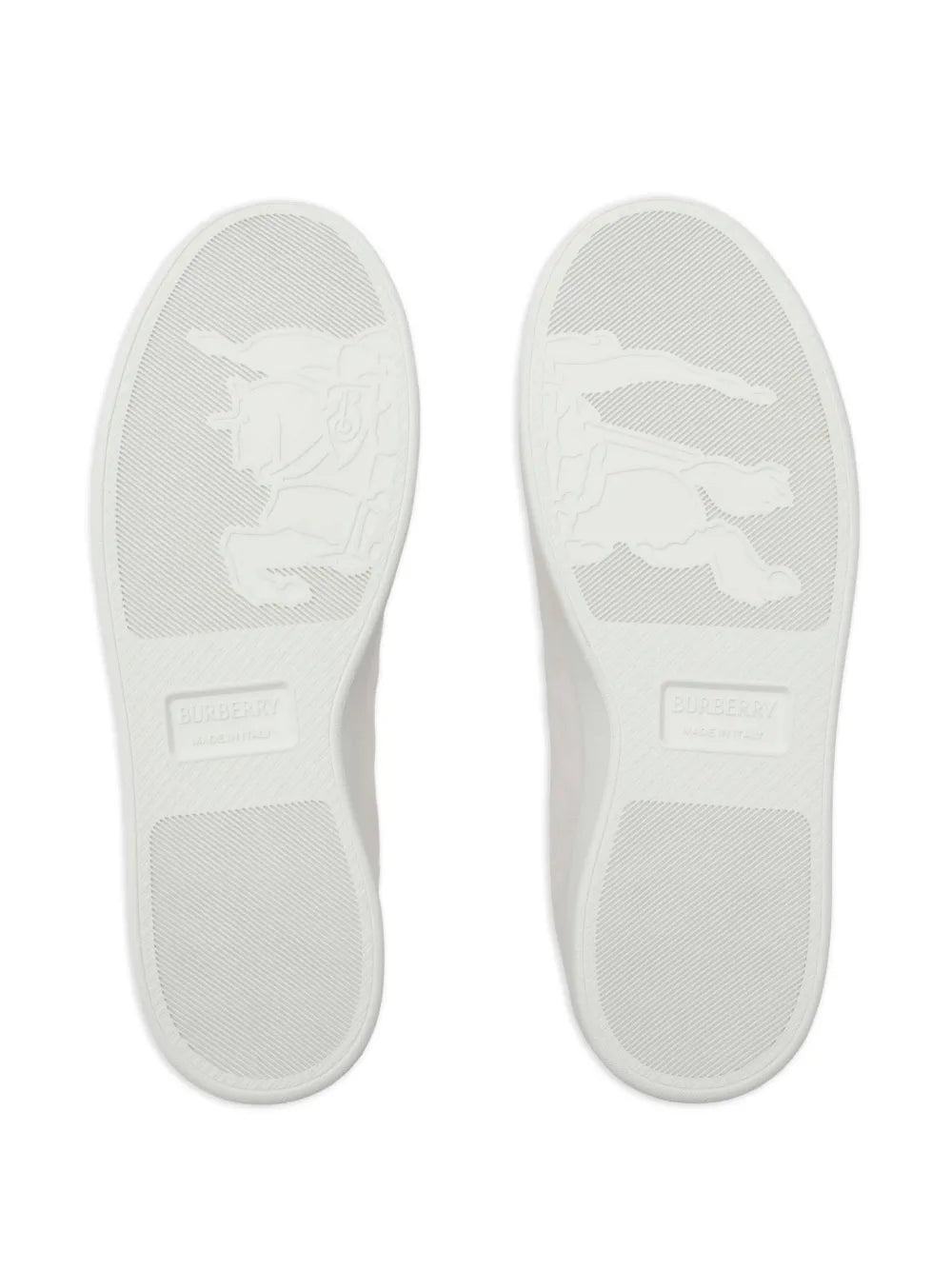 Burberry Embossed-Check Leather Sneakers