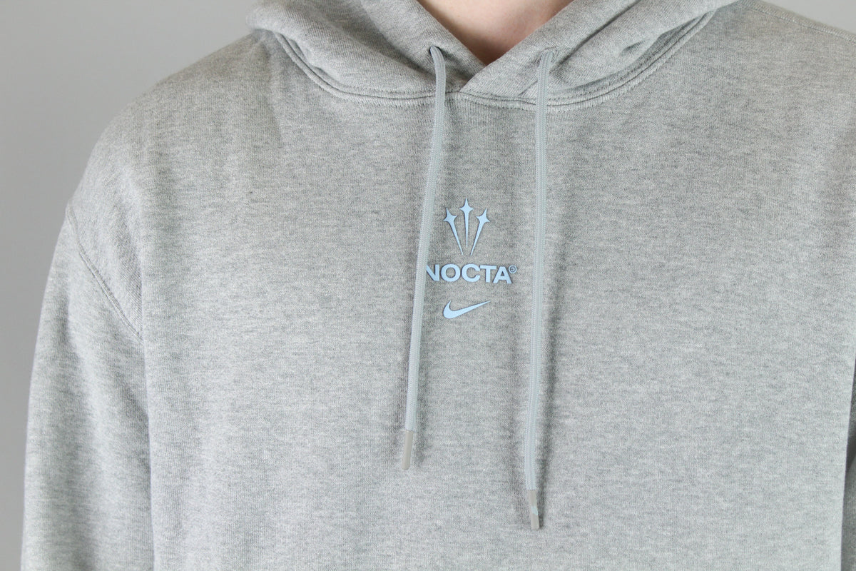 Nike Solo Swoosh Pullover Hoodie 'Dark Grey Heather/Light Smoke Grey/White' - Size L (ARCHIVE)