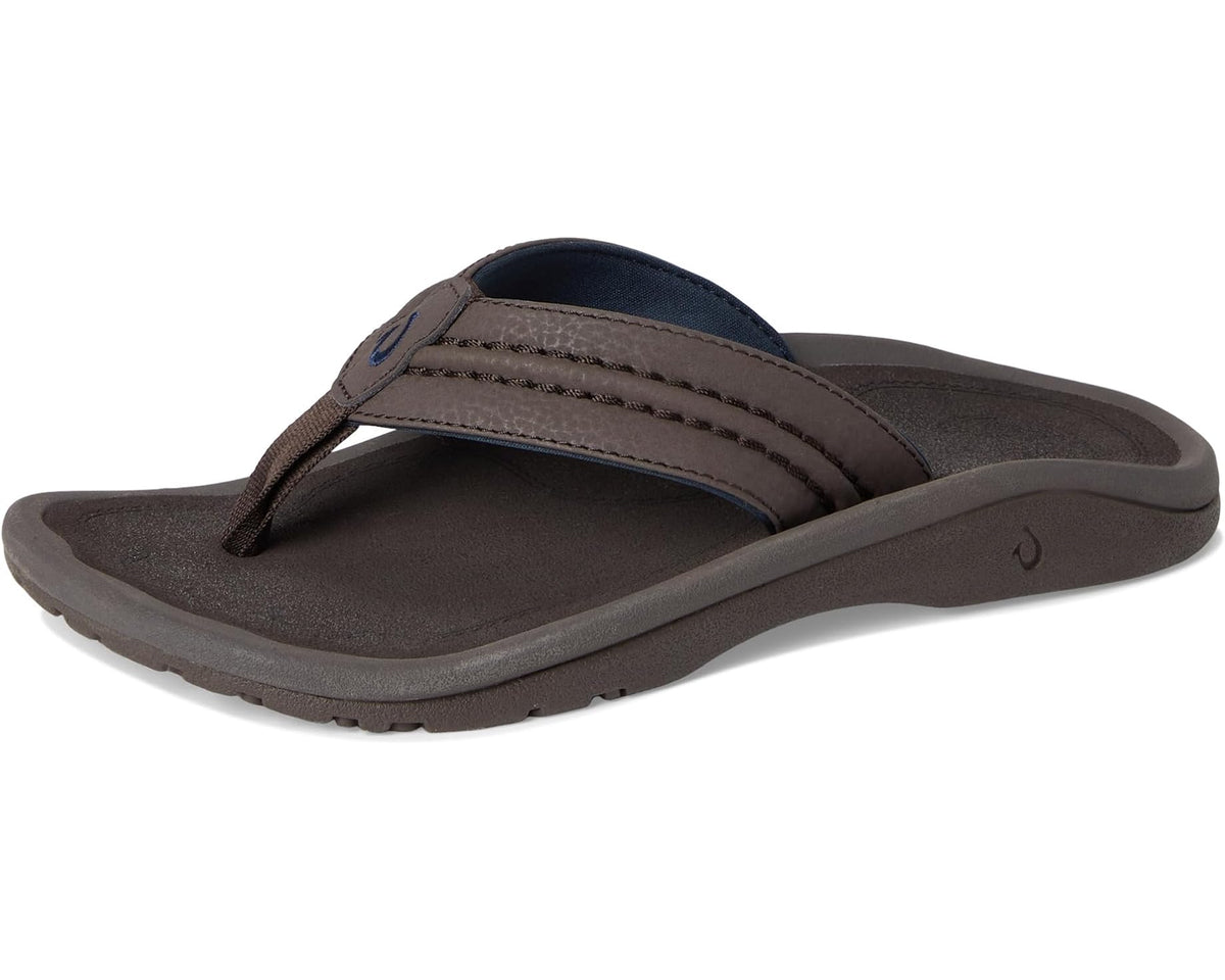 Men's OluKai Hokua Dark Wood/Dark Wood