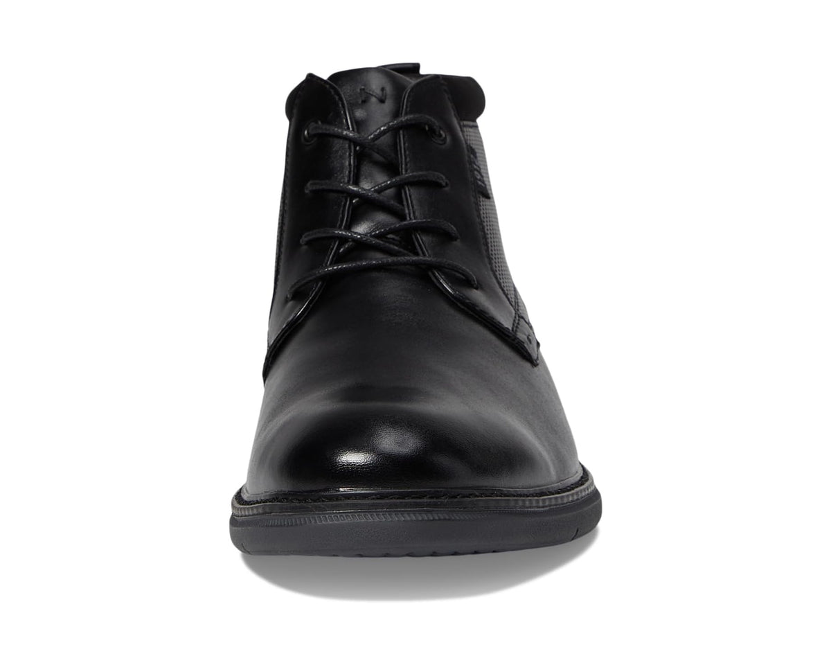 Men's Nunn Bush Chase Plain Toe Chukka Contemporary Fashion Boot Black