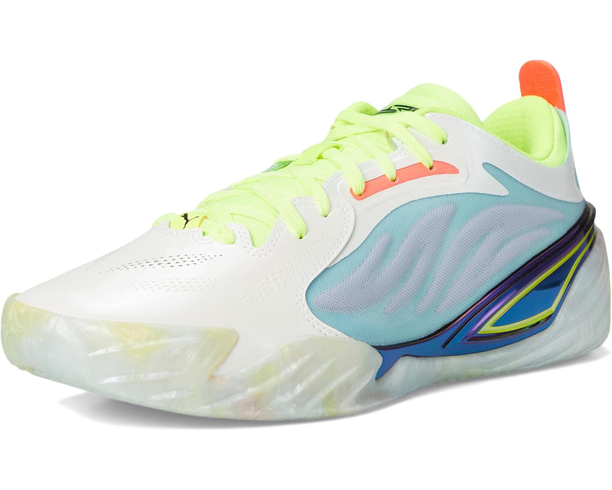 Men's PUMA All-Pro Nitro Elite Basketball Shoess Light Aqua/Yellow Alert