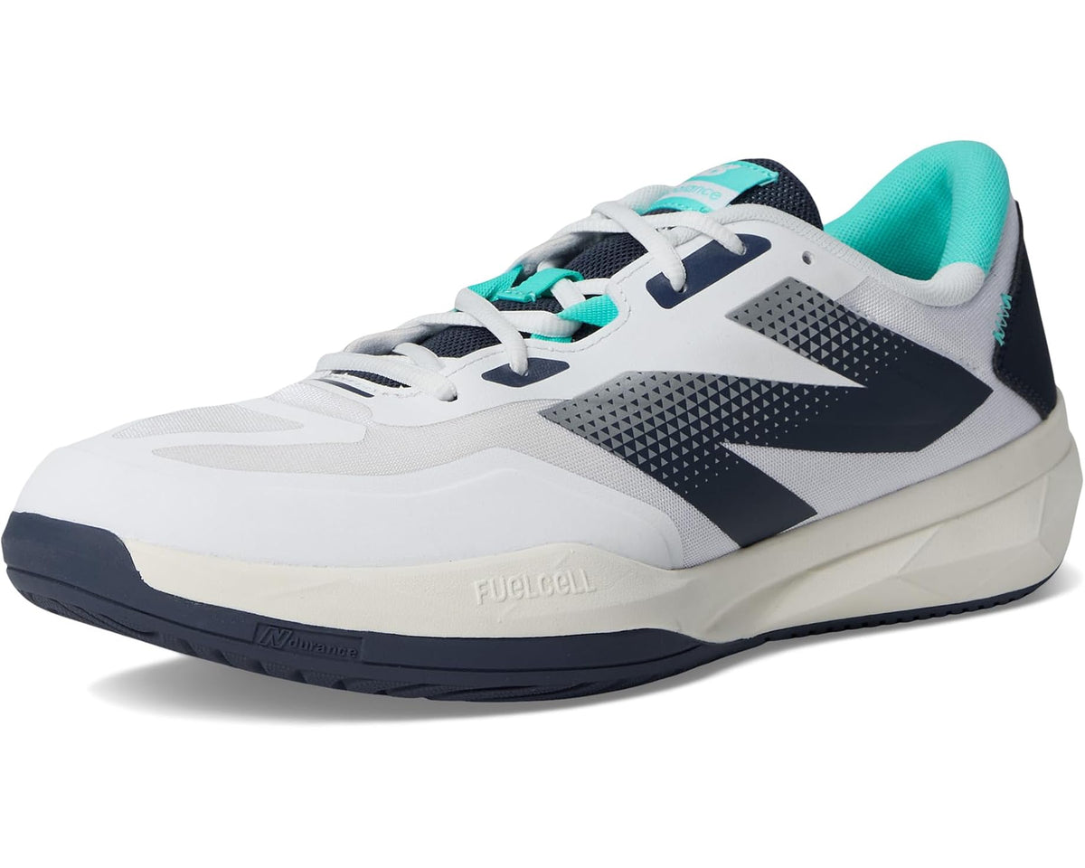 Men's New Balance FuelCell 796V4 Tennis Shoes White/Nb Navy/Cyber Jade