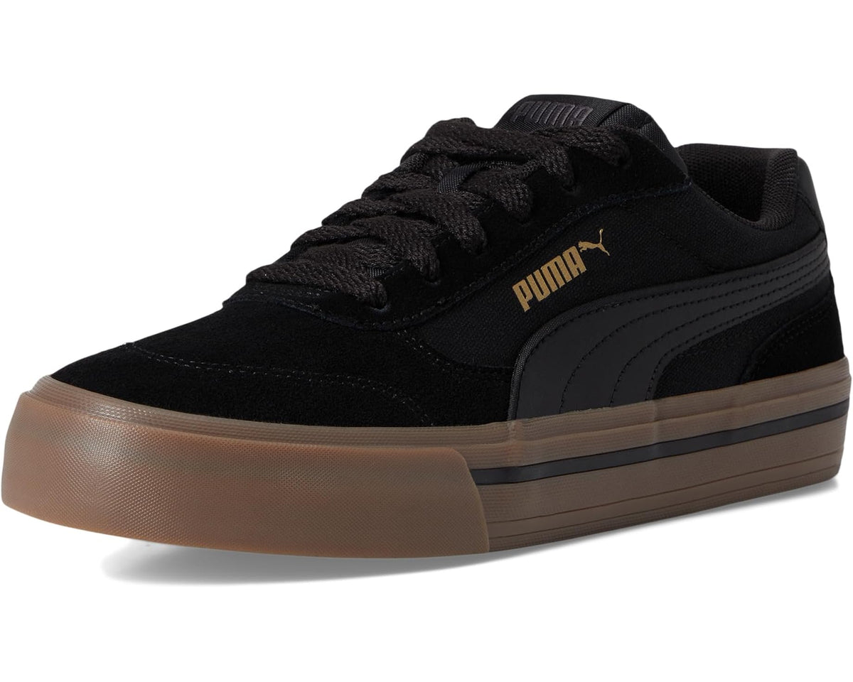 Men's PUMA Court Classic Vulc Shoes Black/Gold