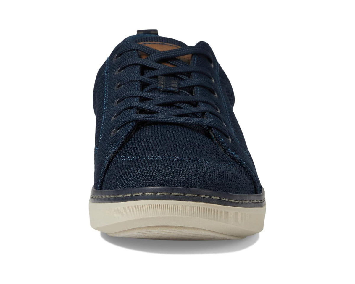 Men's Nunn Bush Aspire Knit Moccasin Toe Sneaker Oxford Comfortable Lightweight Fabric Lace Up Navy