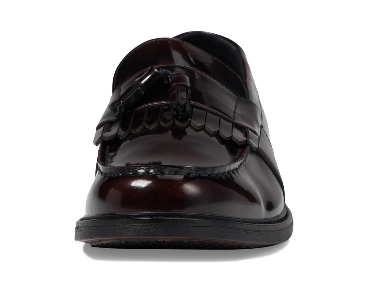 Men's Nunn Bush Keaton Moc Toe Kiltie Tassel Loafers Burgundy Multi