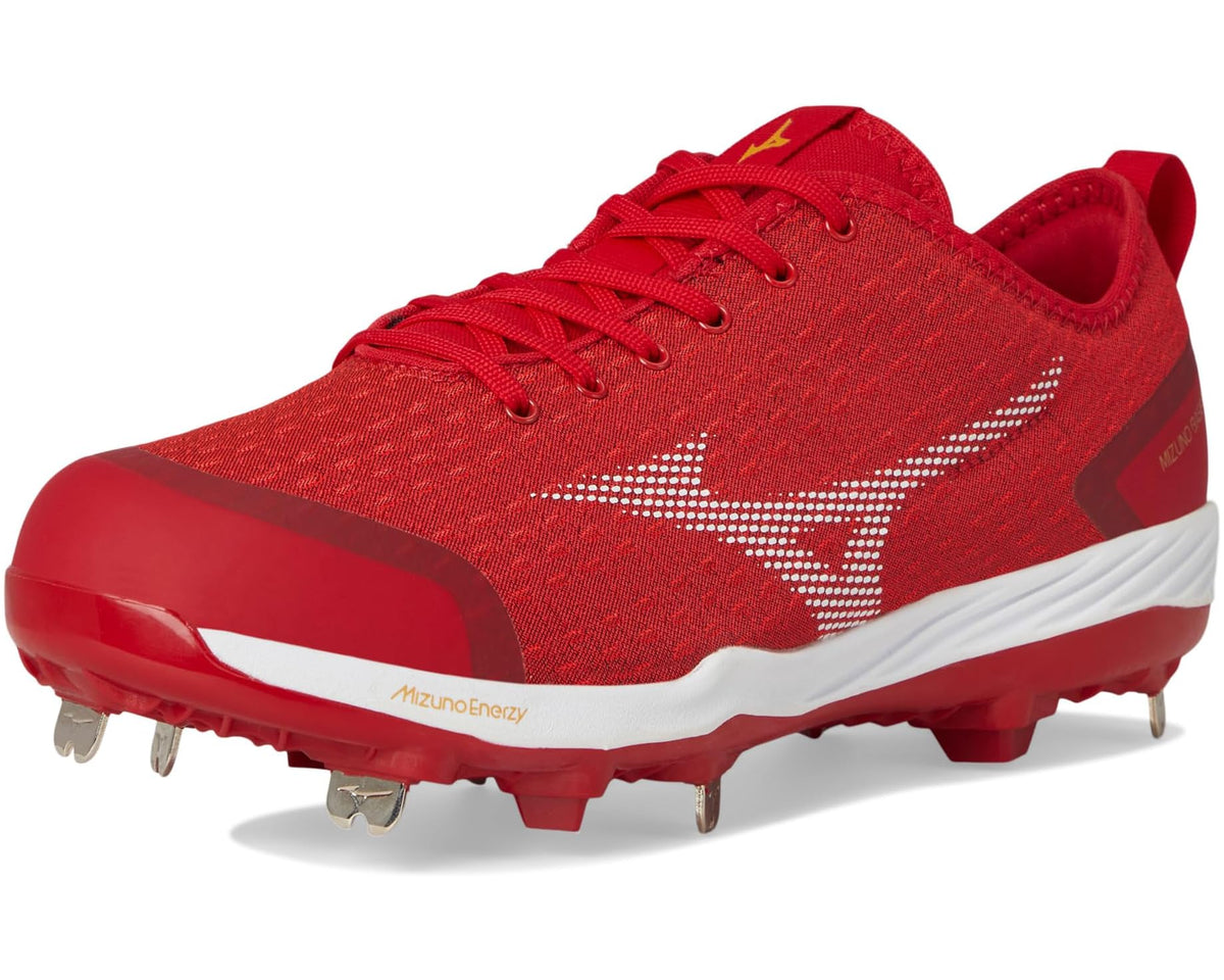 Men's Mizuno Dominant 4 Baseball Cleats Red/White
