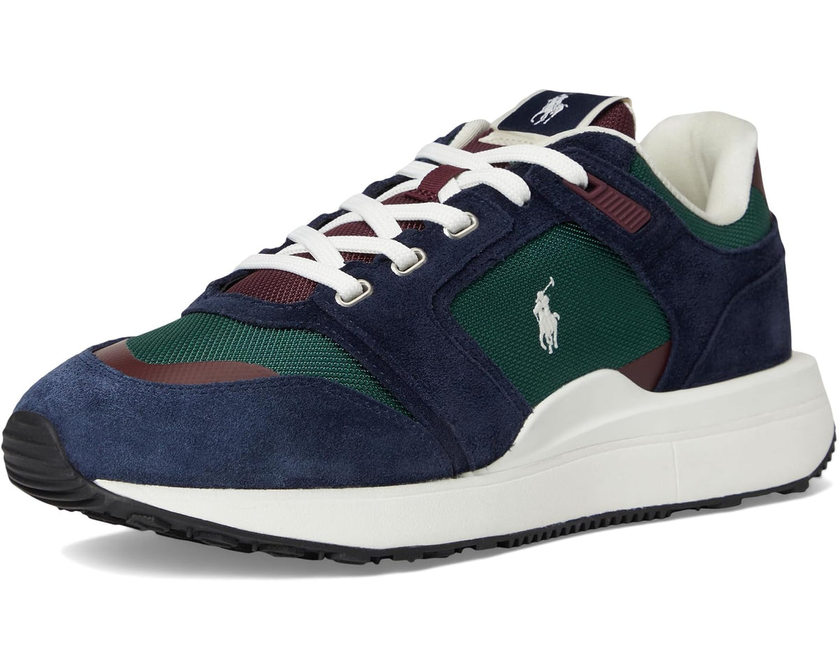 Men's Polo Ralph Lauren Train 89 Suede & Oxford Sneakers Collegiate Color-Block