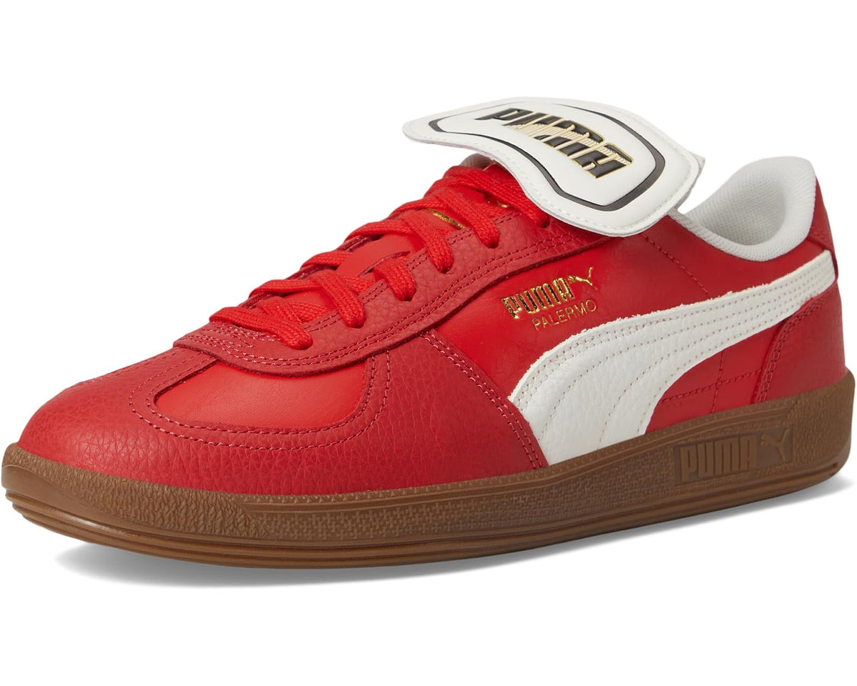 Men's PUMA Palermo Premium Shoes For All Time Red/Warm White