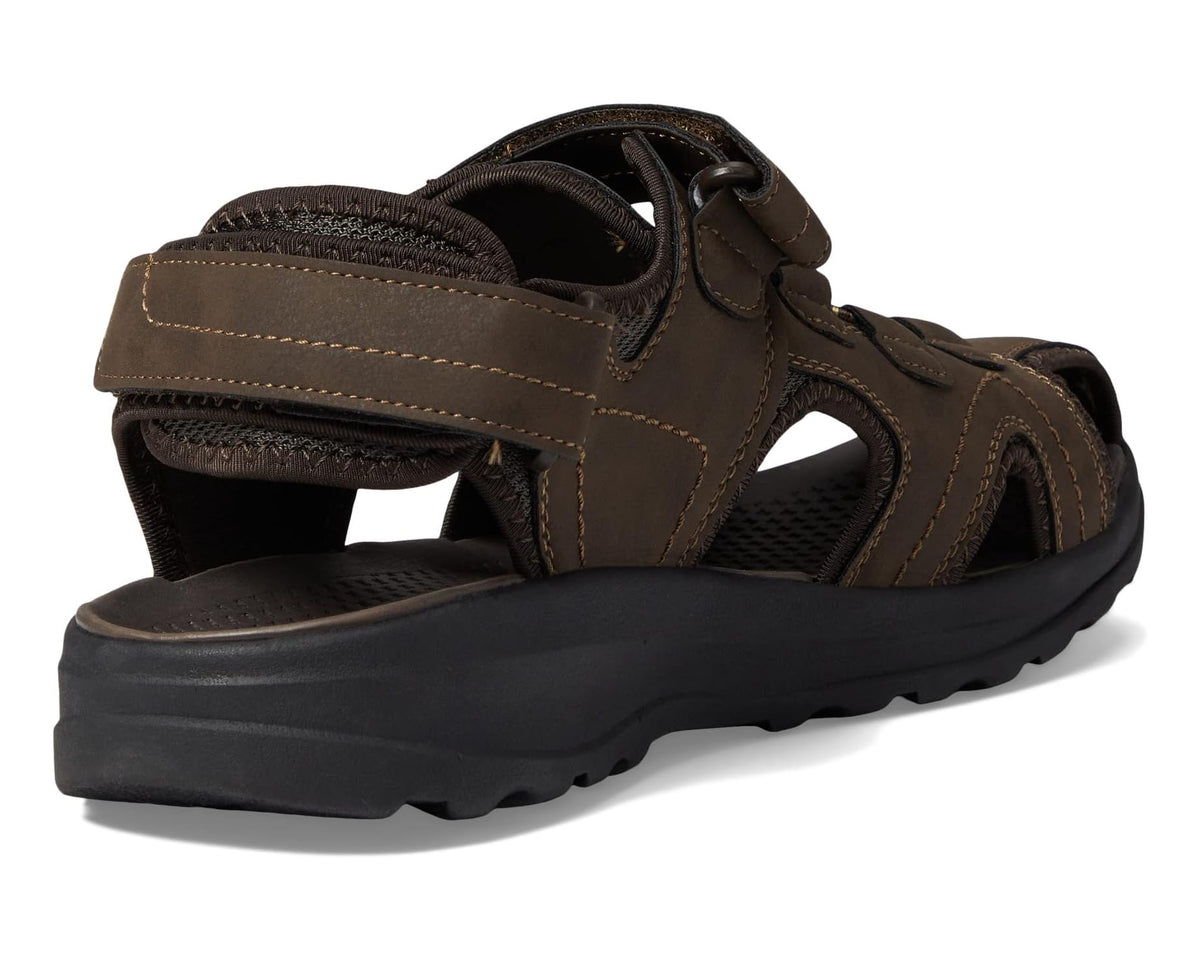 Men's Nunn Bush Huck Sport Closed Toe Fisherman Sandal Brown