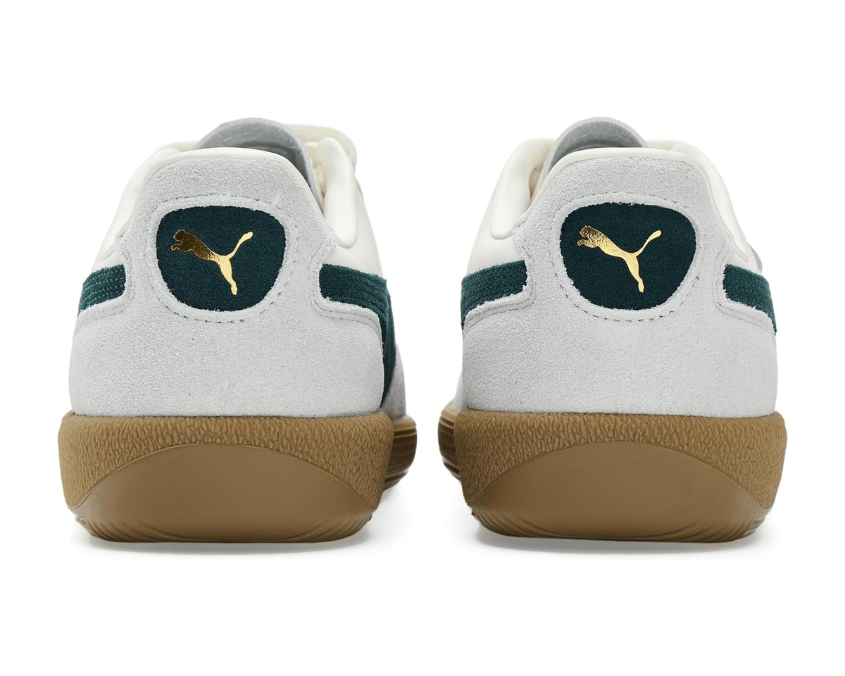 Men's PUMA Palermo Shoes Warm White/Green Terrain