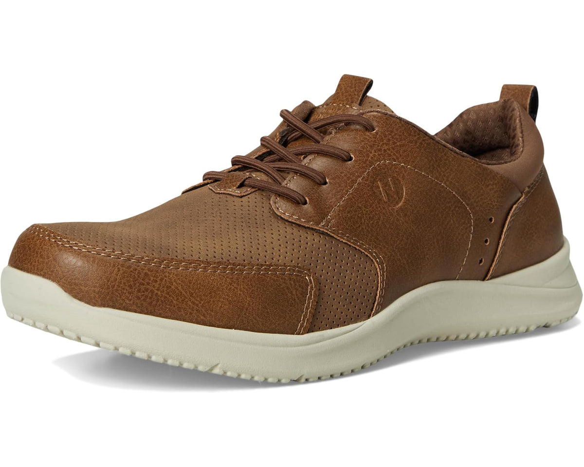 Men's Nunn Bush Conway Moccasin Toe Oxford Casual Lace Up Lightweight Athletic Style Tan