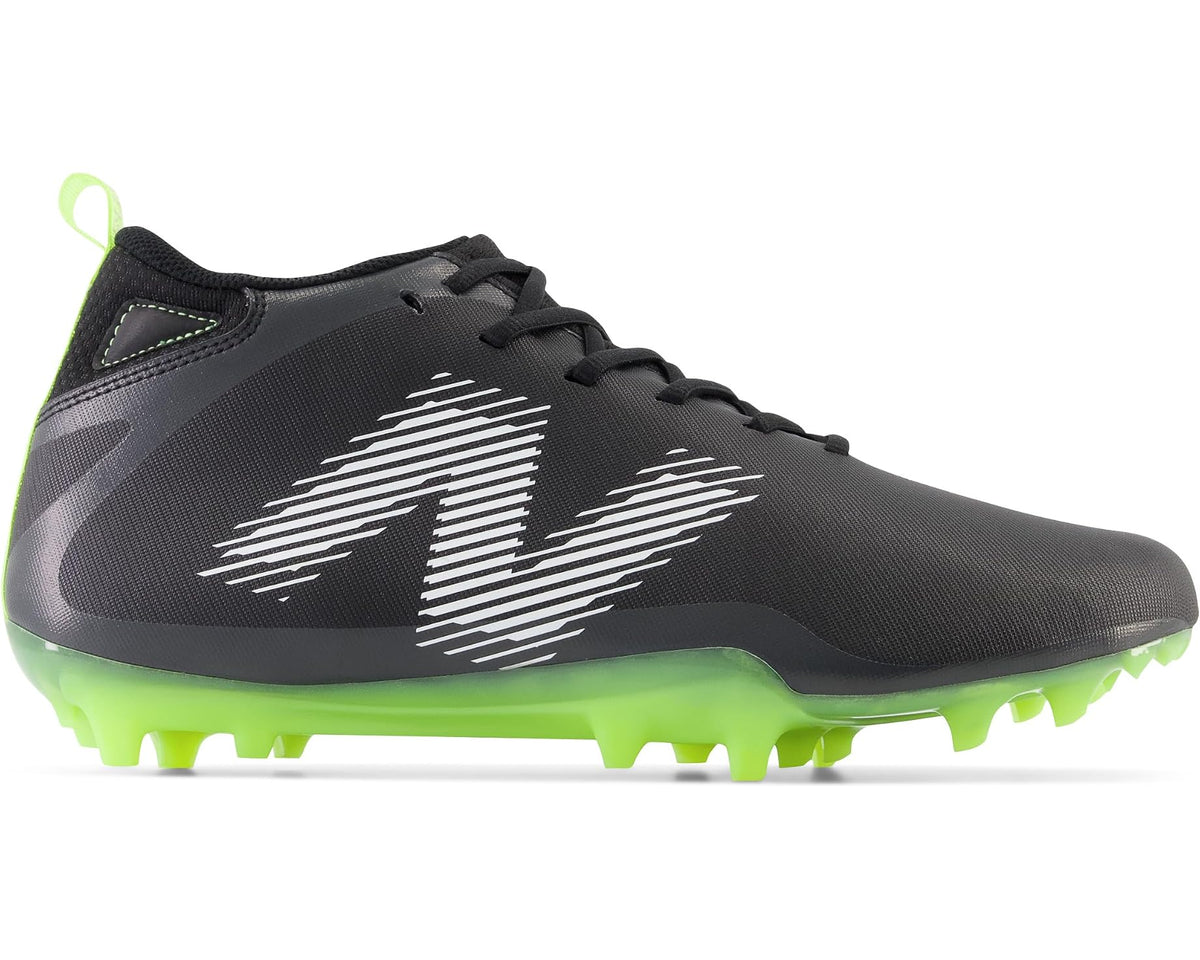 Men's New Balance Rush V4 Mid Lacrosse Cleats Black/Black