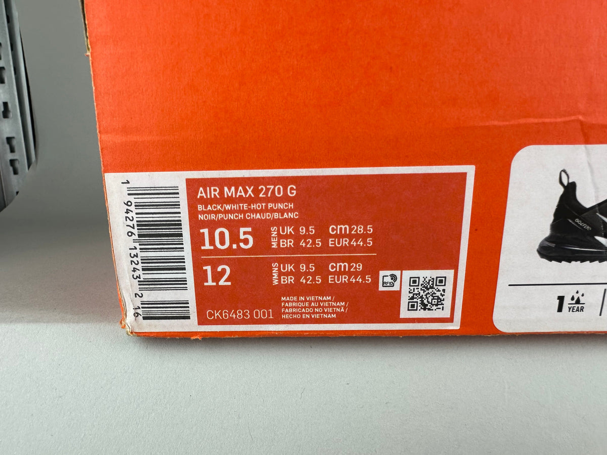 Nike Air Max 270 Golf 'Black White' - Size 44.5 (ARCHIVE)