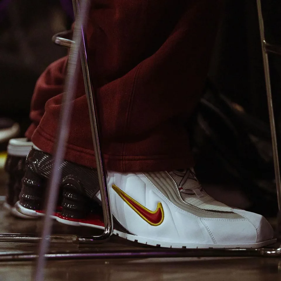 Nike Shox MR4 Mule Martine Rose Metallic 'Platinum Varsity Red' (W)