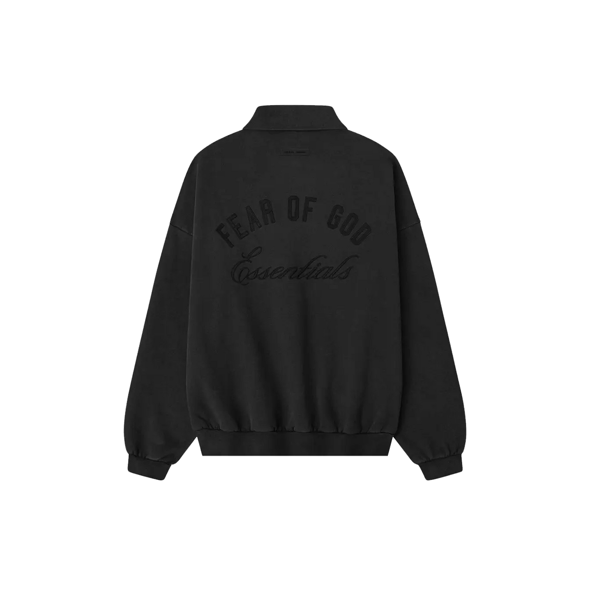 Fear of God Essentials Classic Polo Sweatshirt 'Vintage Black'