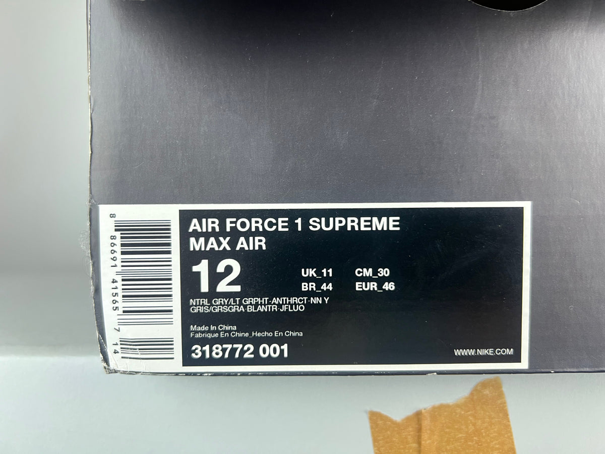 Nike Air Force 1 Supreme Max Air 'Air Max 95' - Size 46 (ARCHIVE)