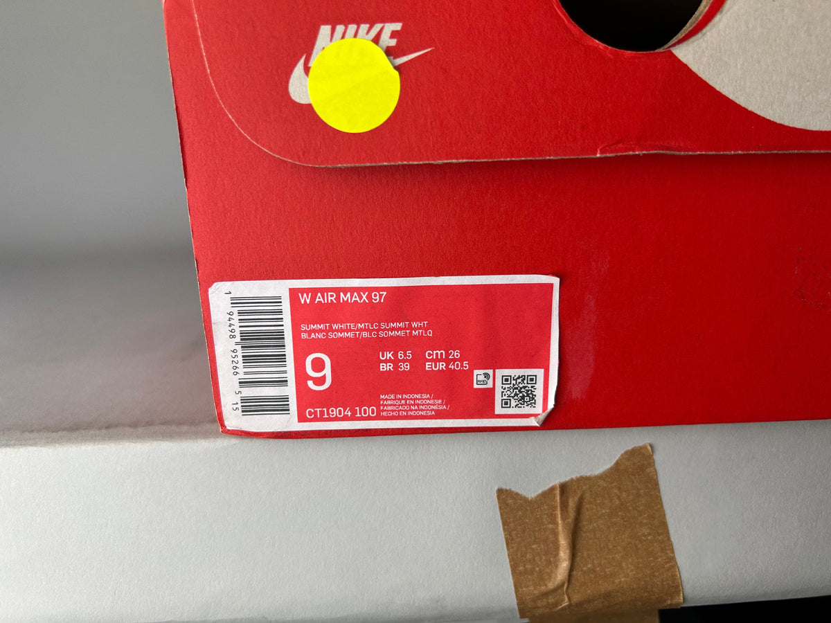 Nike Air Max 97 Summit White Rose (W) - Size 40.5 (ARCHIVE)