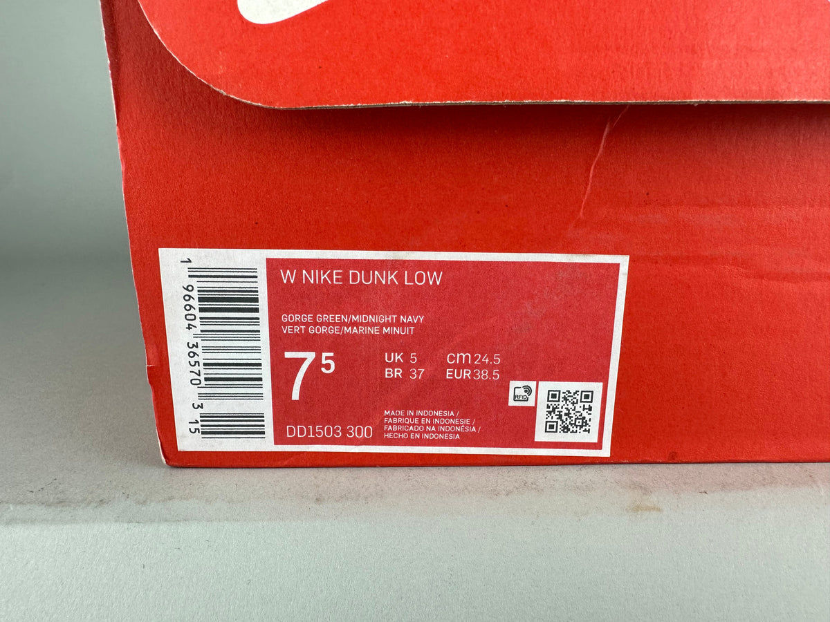 Nike Dunk Low 'Gorge Green' (W) - Size 38.5 (ARCHIVE)
