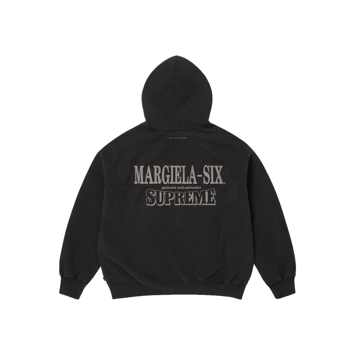 Supreme x MM6 Maison Margiela Eagle Zip Up Hooded Sweatshirt 'Black'