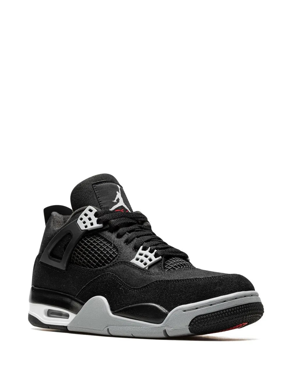 Air Jordan 4 Black Canvas Sneakers