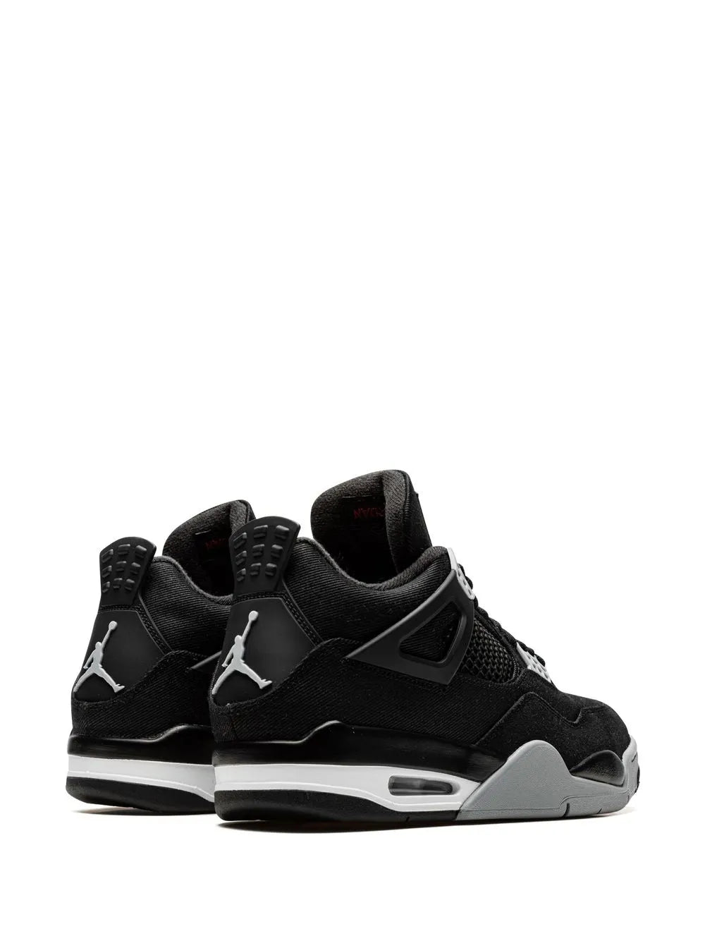 Air Jordan 4 Black Canvas Sneakers