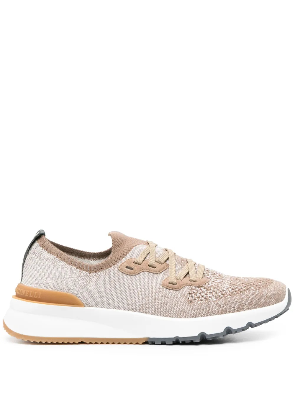 Brunello Cucinelli Mesh-Panel Lace-Up Sneakers