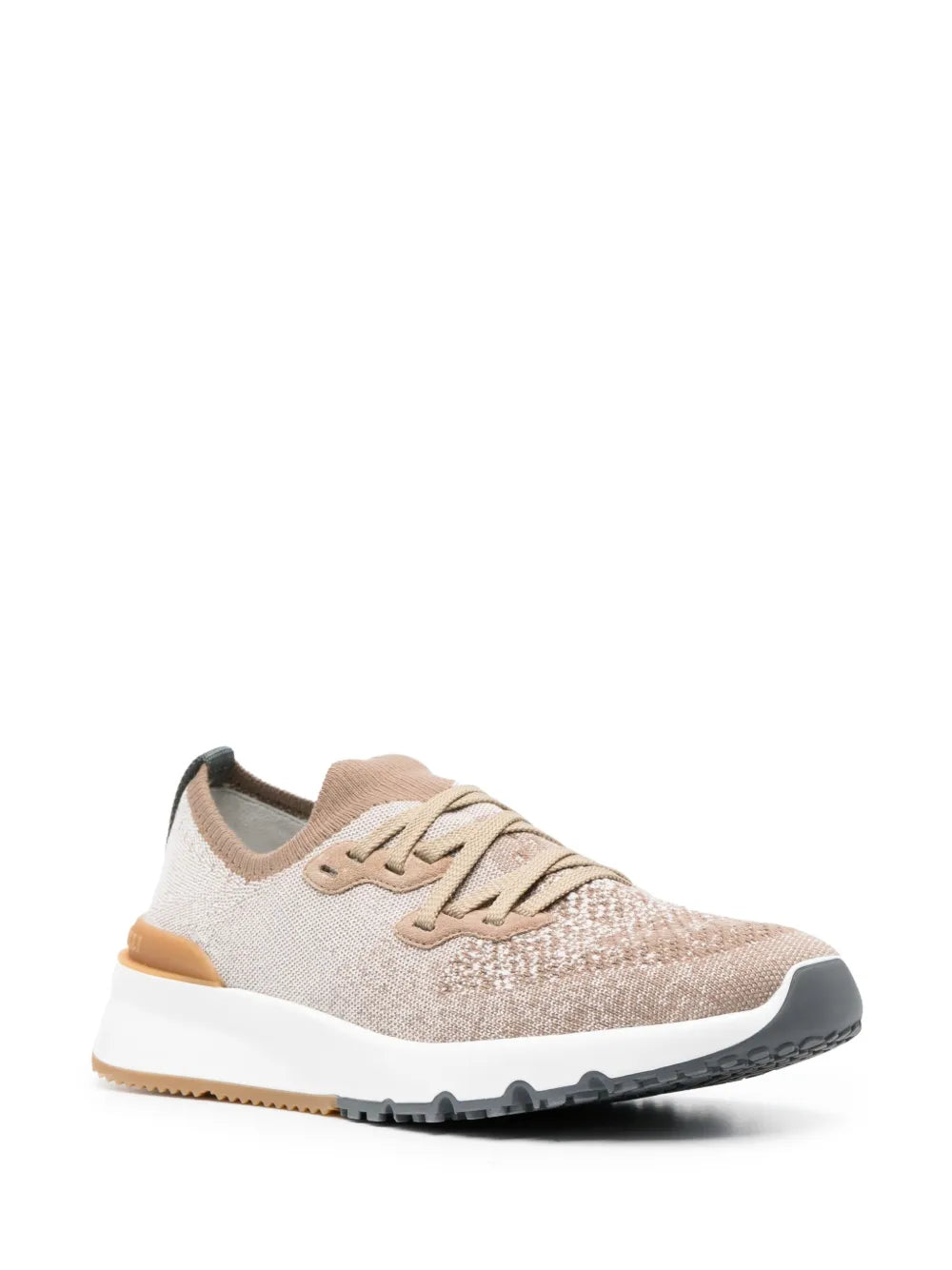 Brunello Cucinelli Mesh-Panel Lace-Up Sneakers