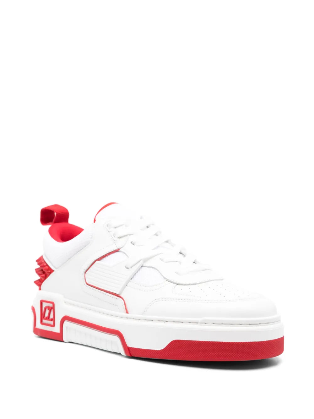 Christian Louboutin Spike Stud Panel Leather Sneakers