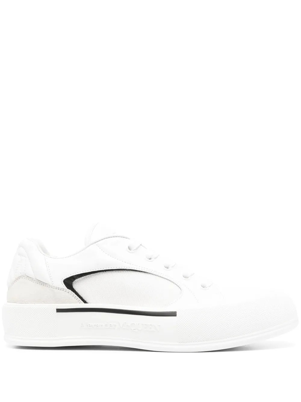 Alexander Mcqueen Skate Deck Plimsoll Leather Sneakers