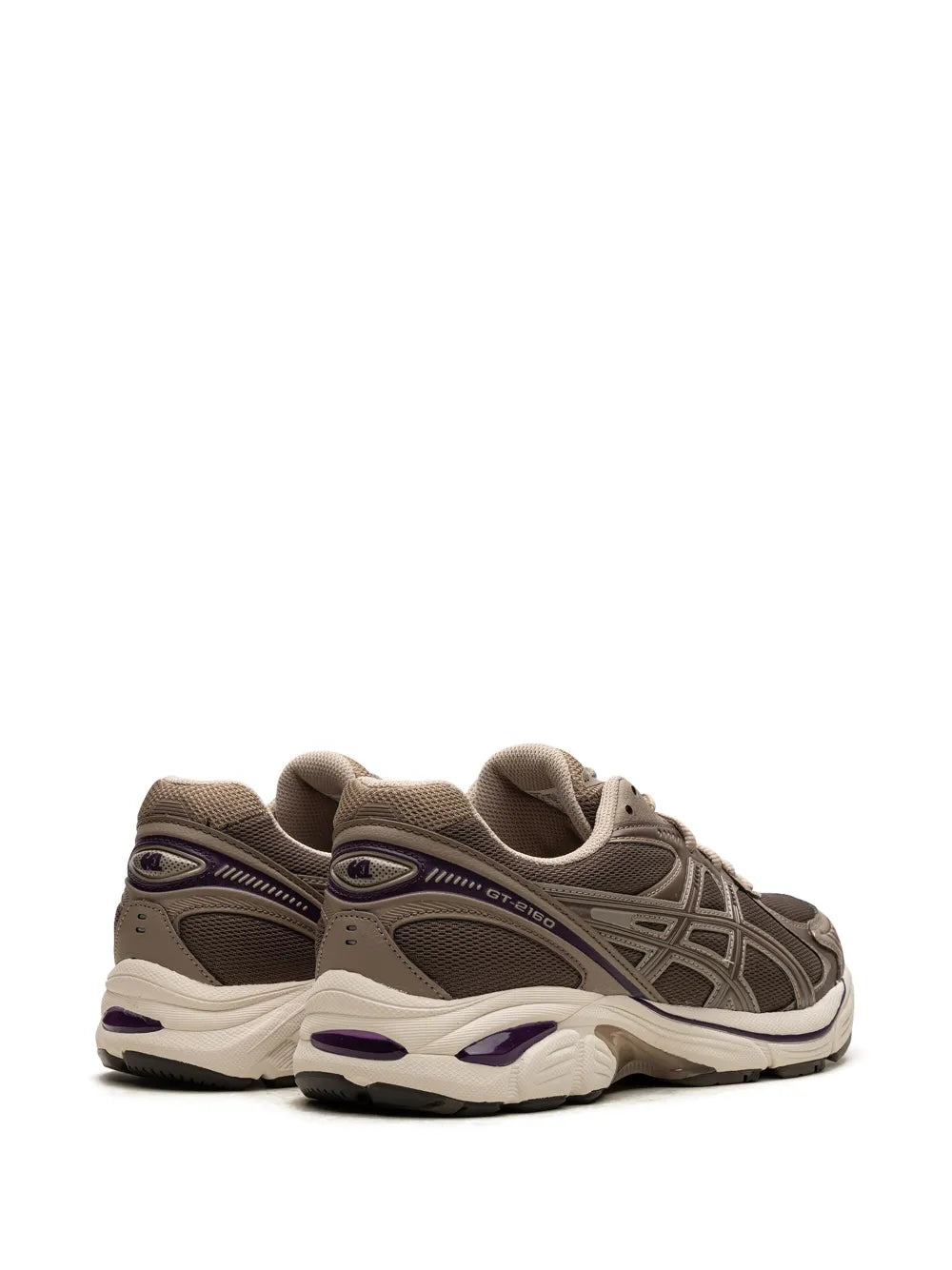 Asics Gt-2160 Dark Taupe Purple Leather Sneakers