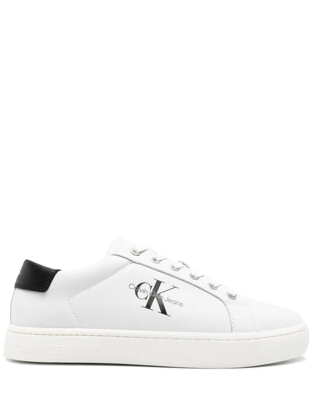 Calvin Klein Jeans Logo-Embossed Leather Sneakers