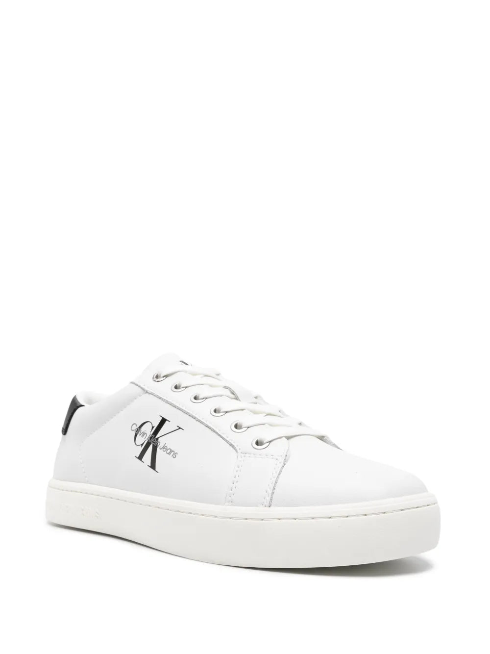 Calvin Klein Jeans Logo-Embossed Leather Sneakers