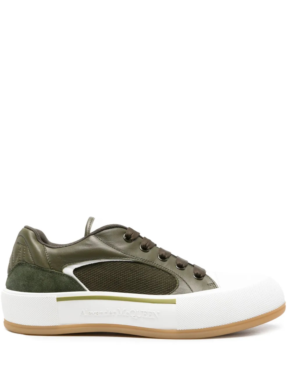 Alexander Mcqueen Deck Plimsoll Leather Sneakers