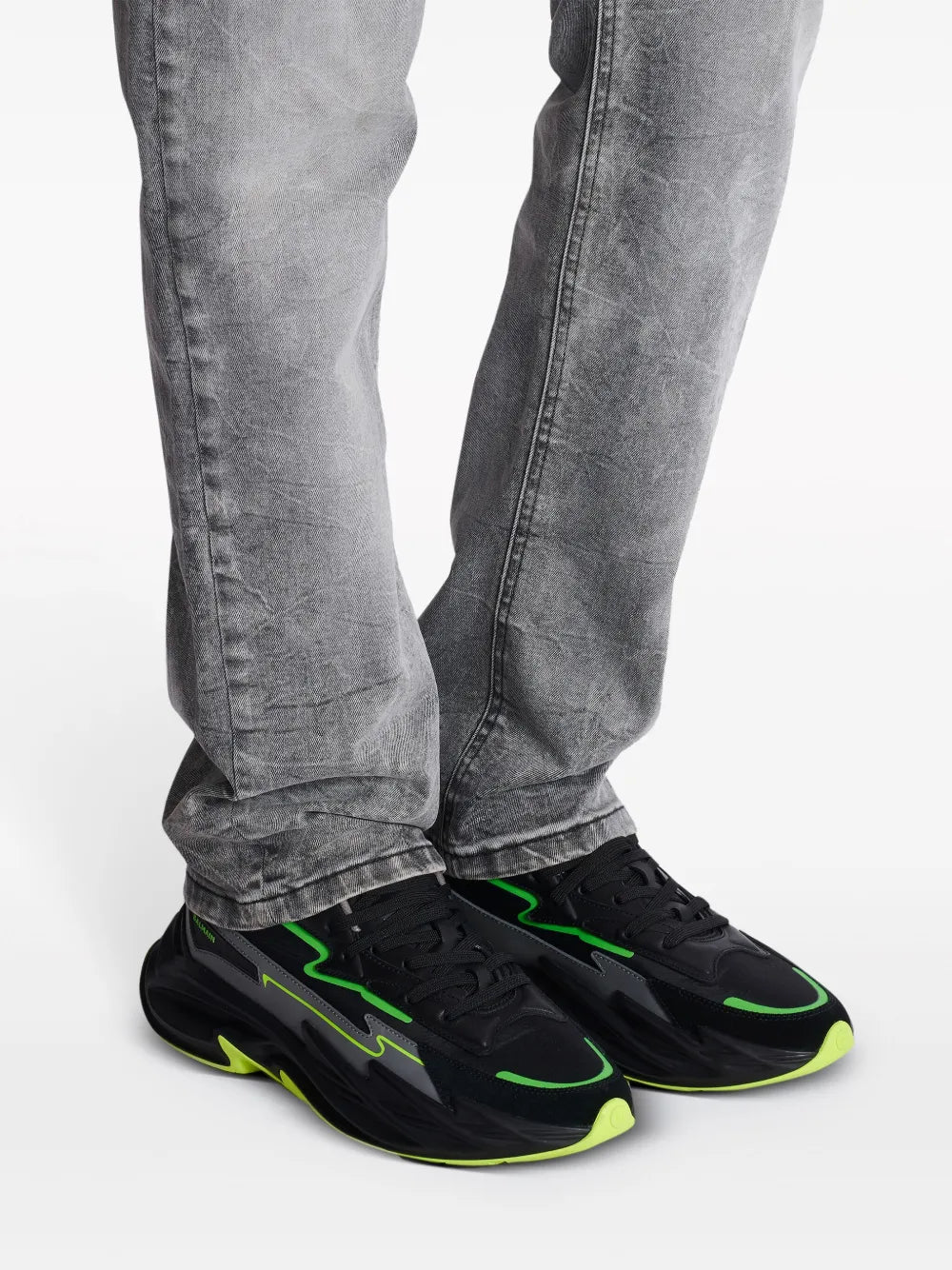 Balmain Run-Row Leather Sneakers