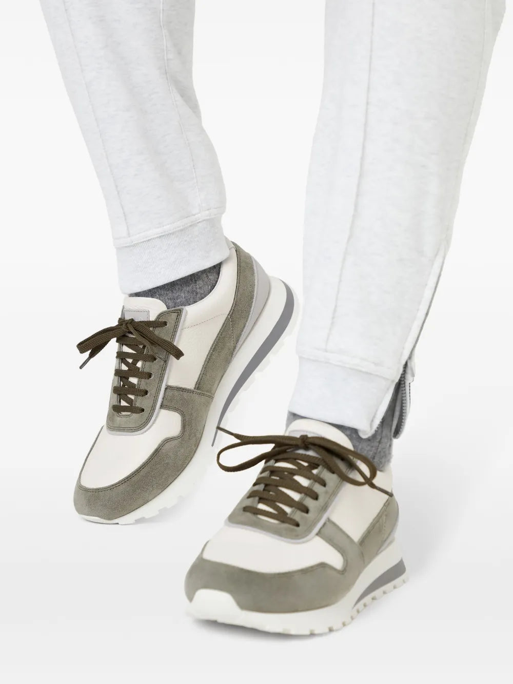 Brunello Cucinelli Colour-Block Panelled Trainers