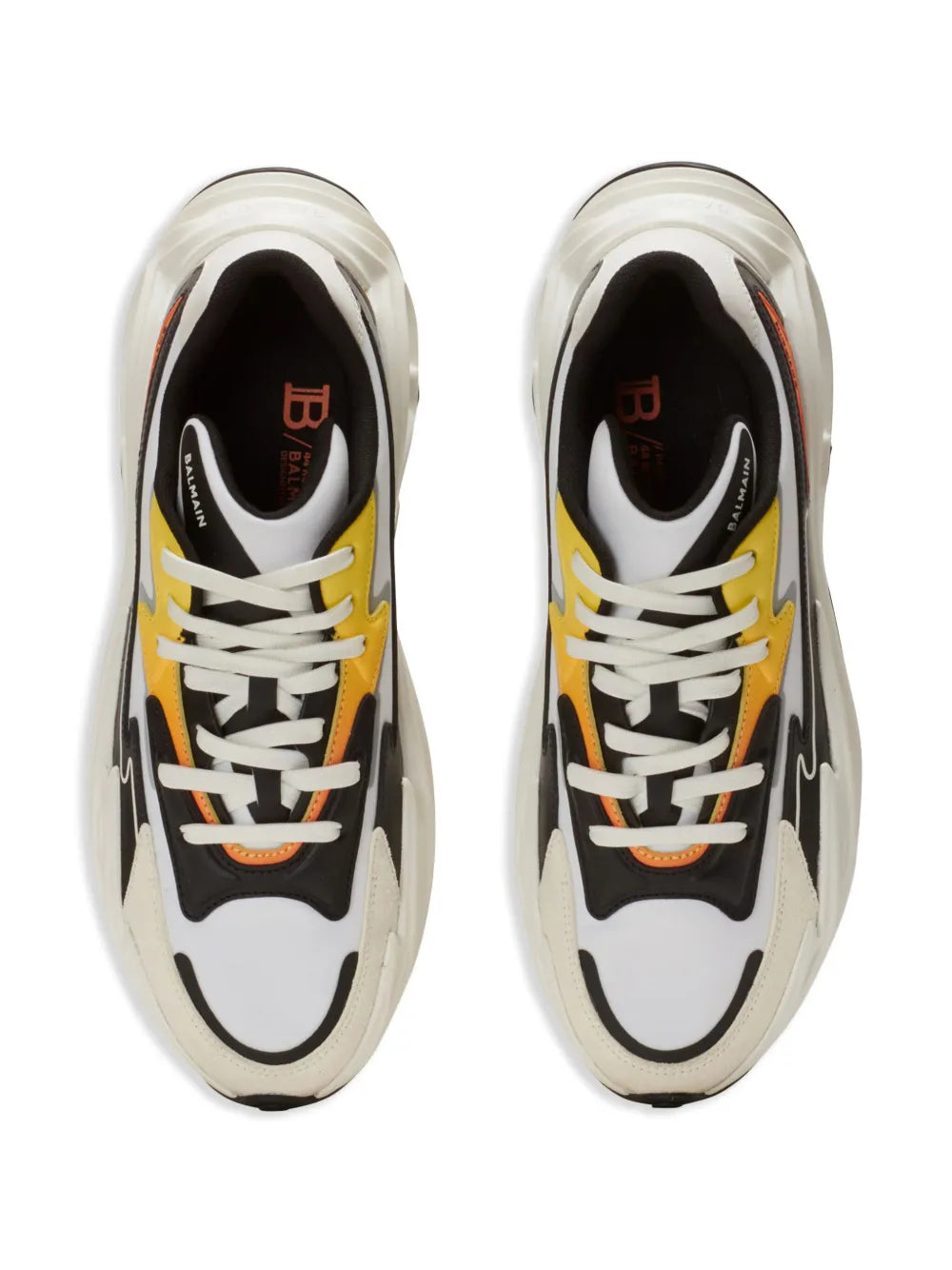 Balmain Run-Row Embossed-Logo Trainers