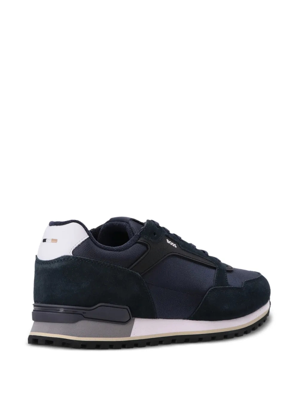 Boss Suede-Trimmed Mesh Sneakers