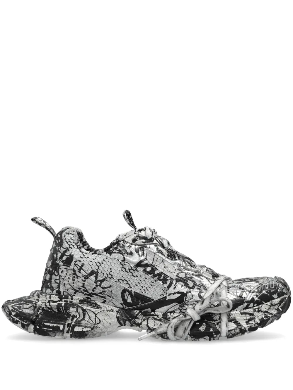 Balenciaga 3Xl Extreme Graffiti Low-Top Sneakers