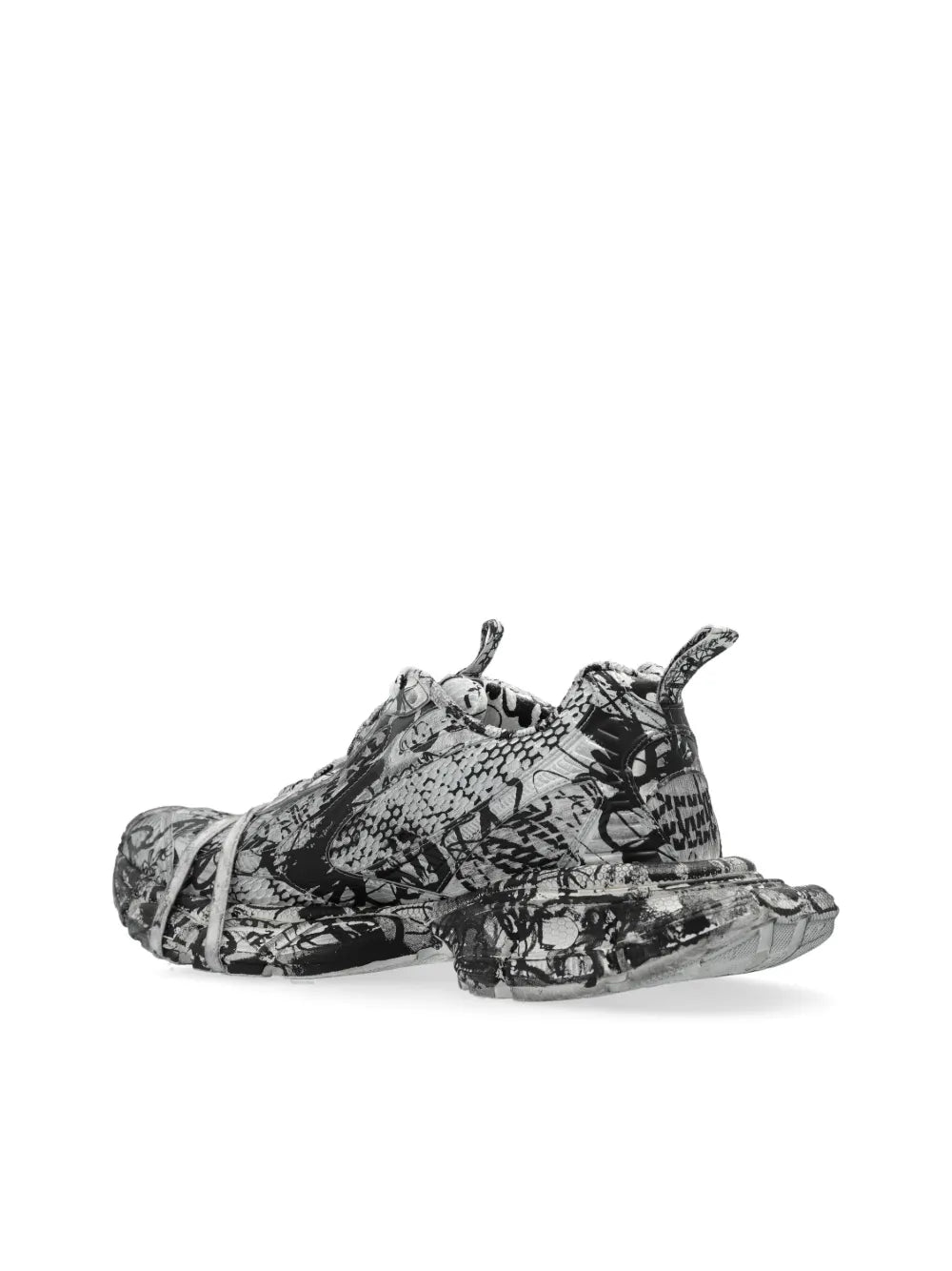Balenciaga 3Xl Extreme Graffiti Low-Top Sneakers