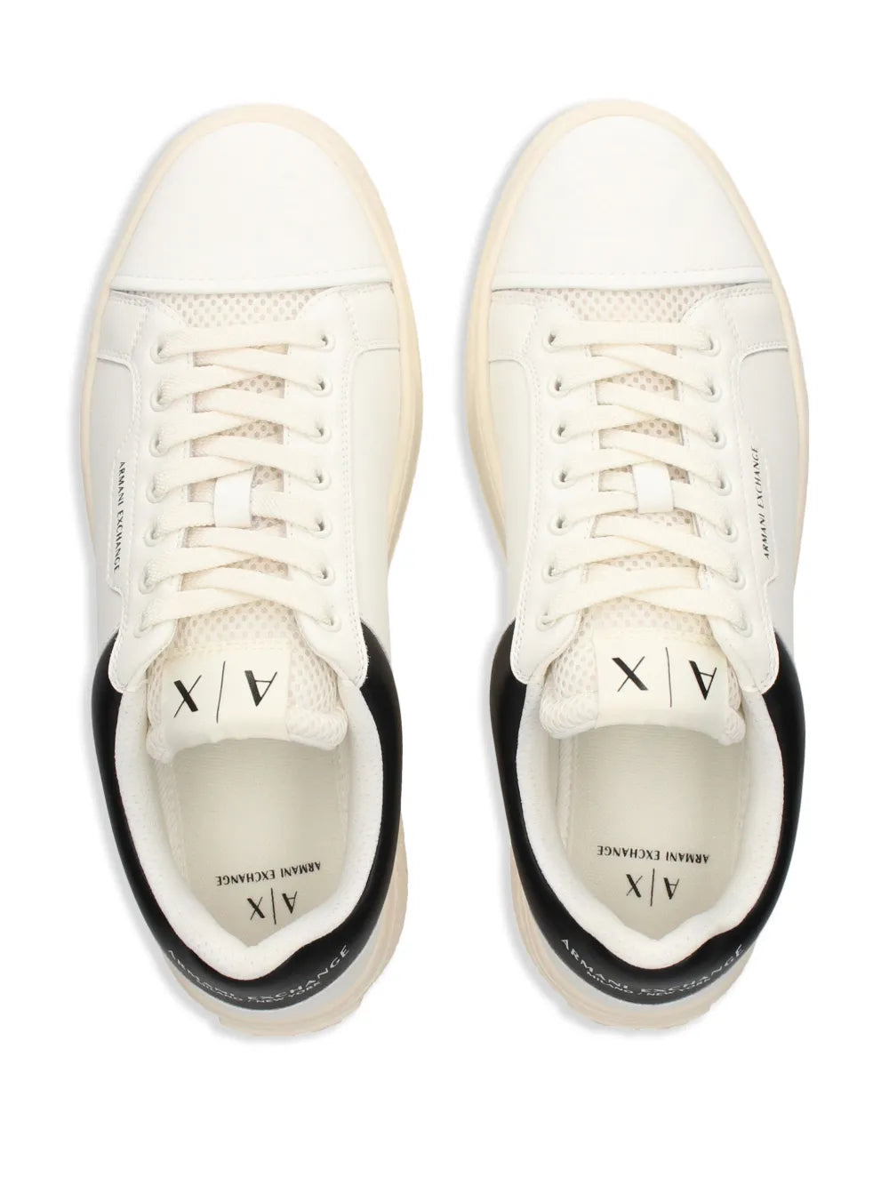 Armani Exchange Logo-Print Leather Sneakers