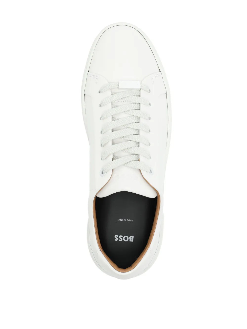Boss Logo-Plaque Leather Sneakers