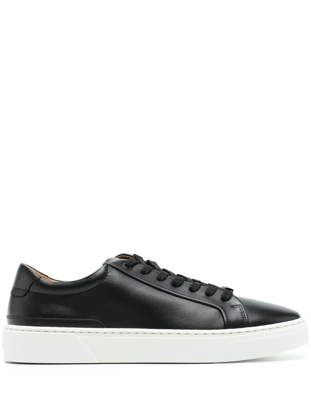 Boss Logo-Plaque Leather Sneakers