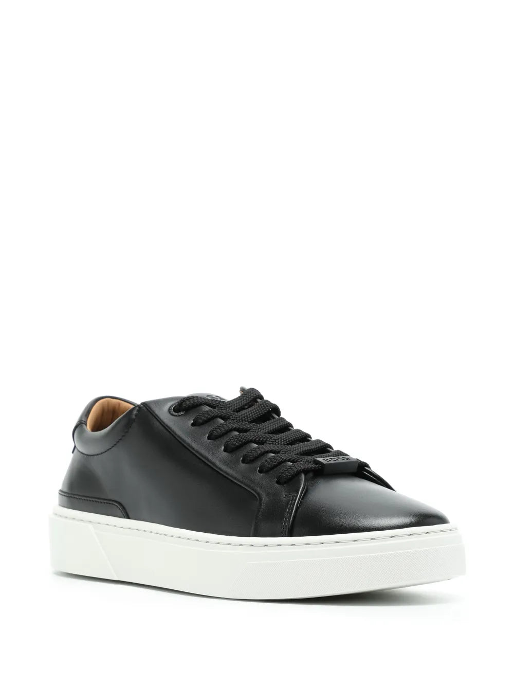 Boss Logo-Plaque Leather Sneakers
