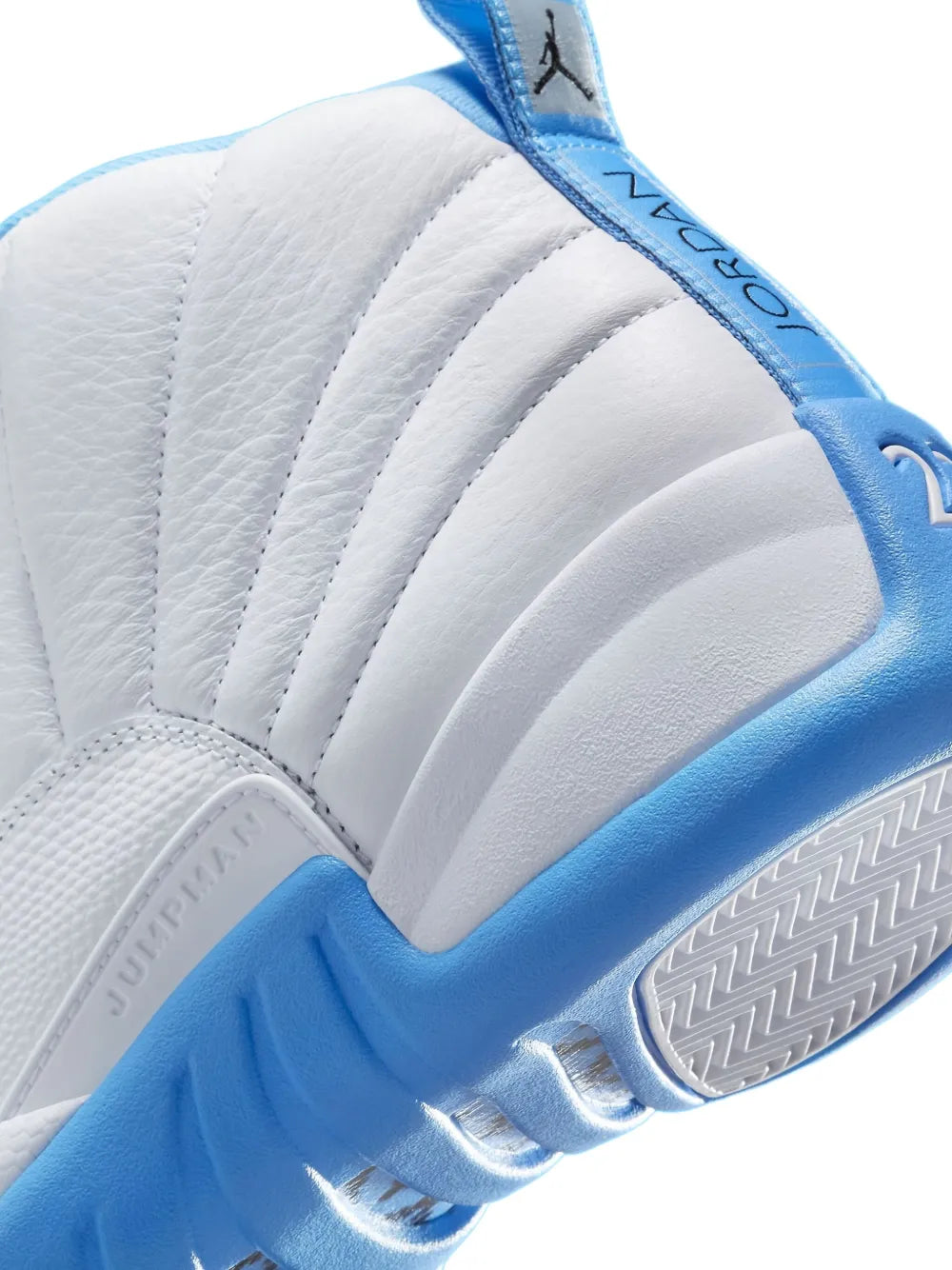 Air Jordan 12 Melo - White/University Blue/Metallic Silver Sneakers
