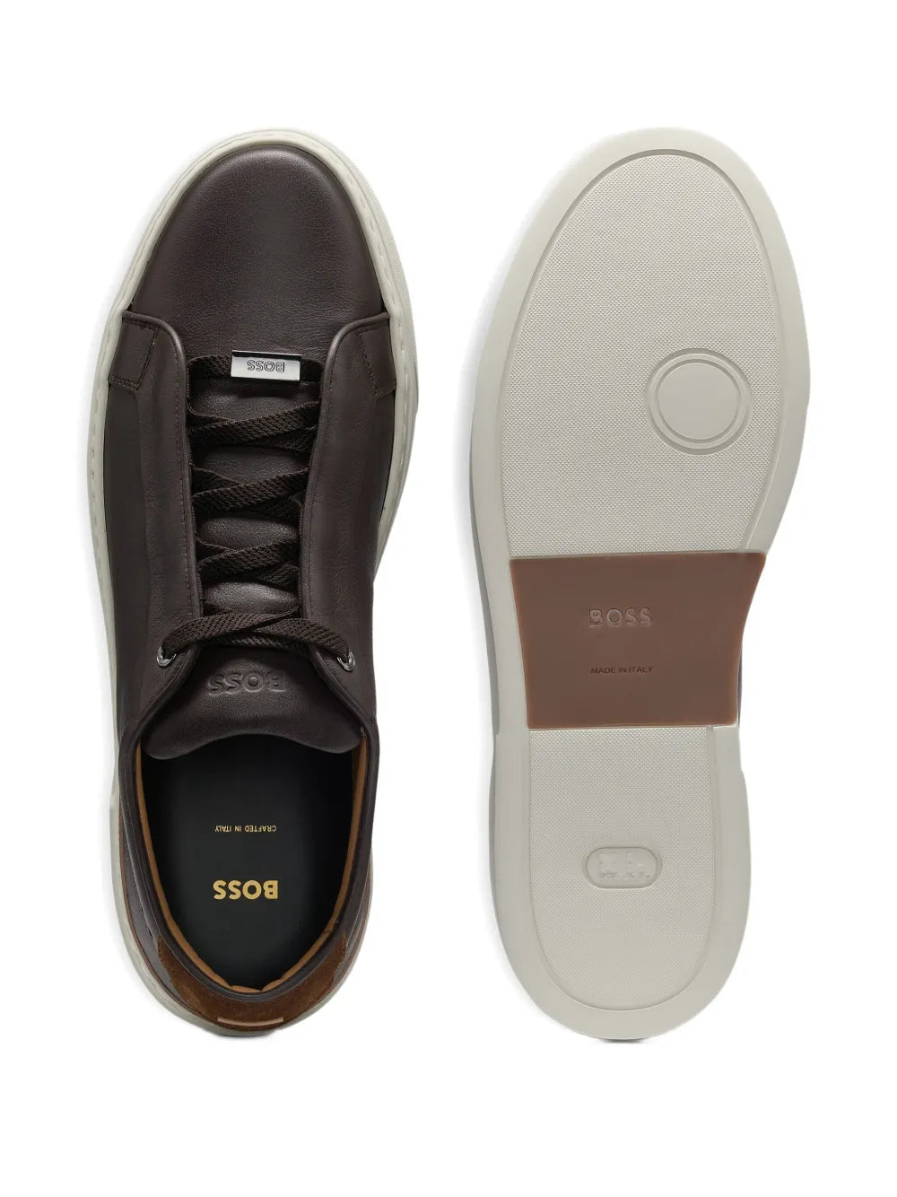 Boss Gary Leather Lace-Up Sneakers