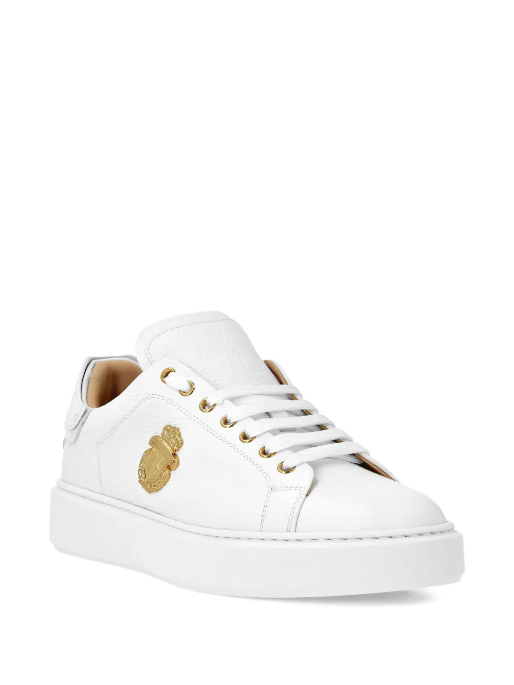Billionaire Embossed-Logo Leather Sneakers